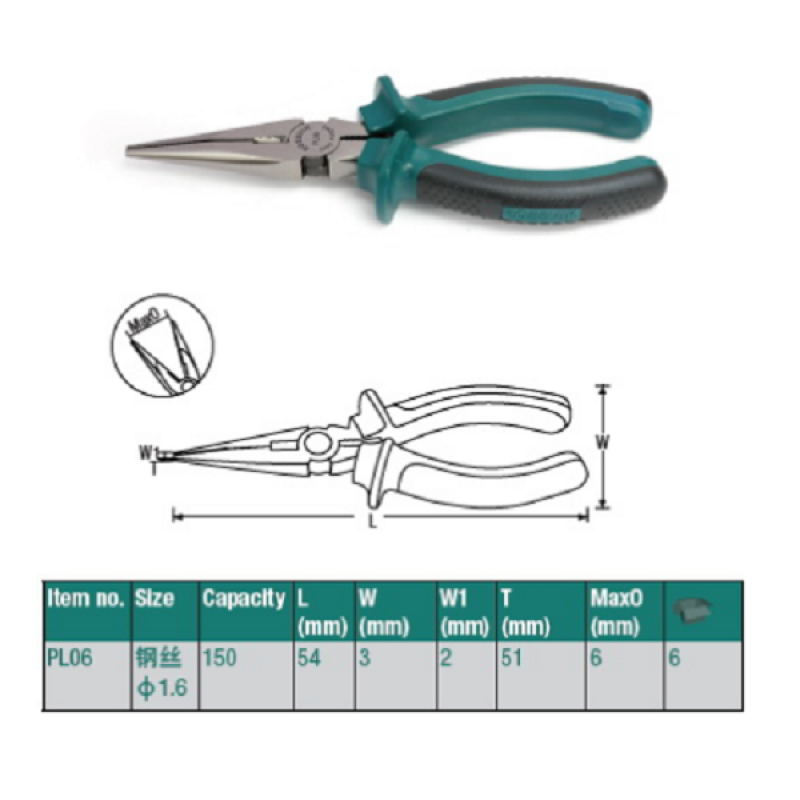 PL06 Длинногубцы ROSSVIK 6" PL06 Длинногубцы ROSSVIK 6"