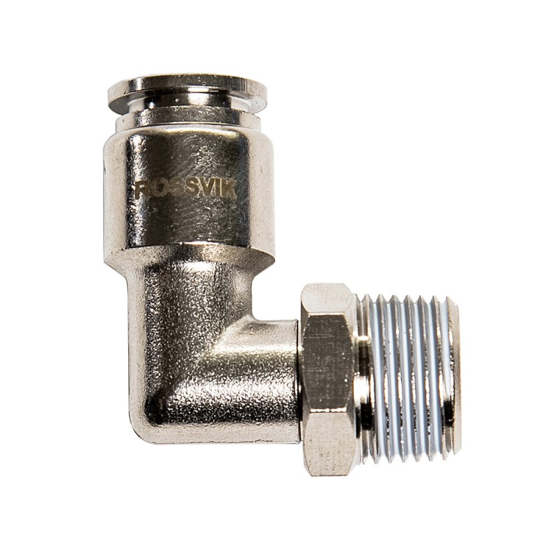 B184/12.R Цанговый разъем ROSSVIK Г-обр М3/8" - 10х8мм B184/12.R Цанговый разъем ROSSVIK Г-обр М3/8" - 10х8мм