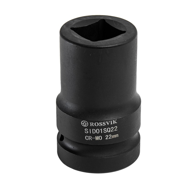 SID01SQ22 Головка торцевая ударная четырехгранная ROSSVIK, 1", 22мм, L-80мм SID01SQ22 Головка торцевая ударная четырехгранная ROSSVIK, 1", 22мм, L-80мм
