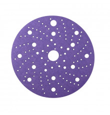 Диск шлифовальный на пленочной основе 328 Purple Zirconia Multi holes 50 шт, 150 мм SANDWOX