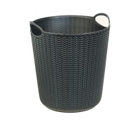Корзина для бумаг ВЯЗАНИЕ 10л (черный) IDEA