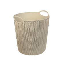 Корзина для бумаг ВЯЗАНИЕ 10л (белый) IDEA