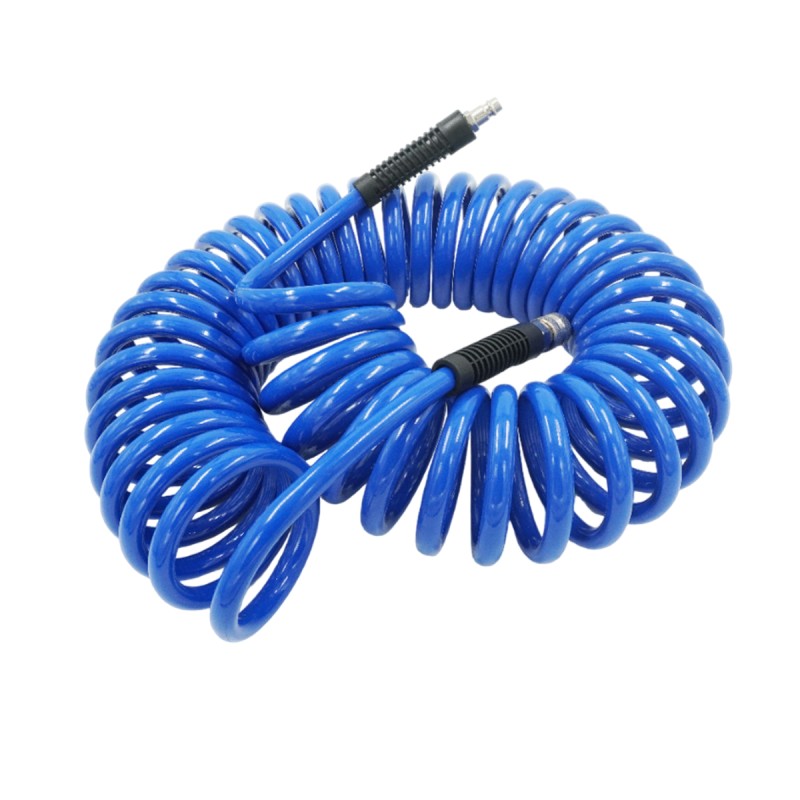 OPT-7912 Шланг пневматический спиральный с БРС, 12 м, 10*14 мм, OPTIMUS OPT-7912 Шланг пневматический спиральный с БРС, 12 м, 10*14 мм, OPTIMUS