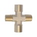 WDK-22FMB Фитинг X - образный, резъба 1/4" PT, F-F-M-M (внутренний/внешний), латунь