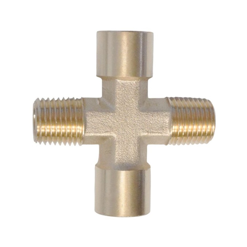 WDK-22FMB Фитинг X - образный, резъба 1/4" PT, F-F-M-M (внутренний/внешний), латунь WDK-22FMB Фитинг X - образный, резъба 1/4" PT, F-F-M-M (внутренний/внешний), латунь