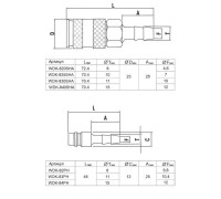 WDK-82PH Штекер быстроразъемного EU соединения под шланг 8 мм