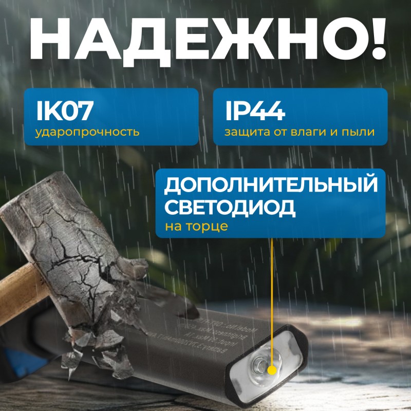 OPT-FLB450 Складной аккумуляторный фонарь, 450 Лм OPT-FLB450 Складной аккумуляторный фонарь, 450 Лм
