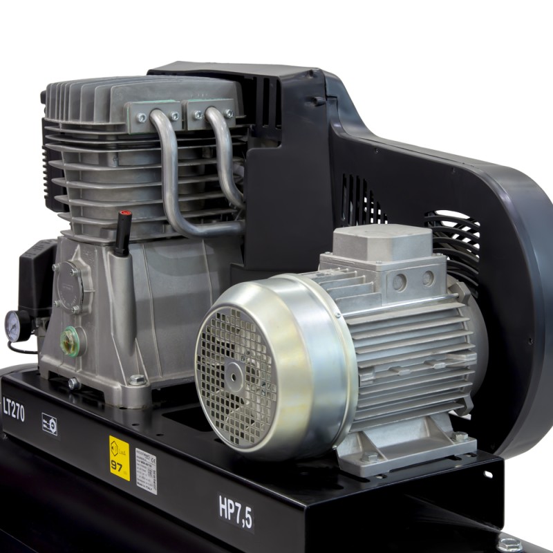 WDK-92779 Масляный поршневой компрессор 798 л/мин, 11 бар, 380В/5.5 кВт, 270 л, WiederKraft WDK-92779 Масляный поршневой компрессор 798 л/мин, 11 бар, 380В/5.5 кВт, 270 л, WiederKraft