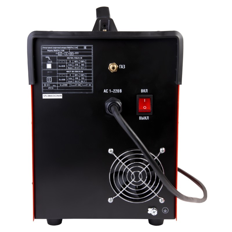 Weld Pro 210M Сварочный аппарат инверторный 210A, 220В MIG/MAG/MMA, WiederKraft