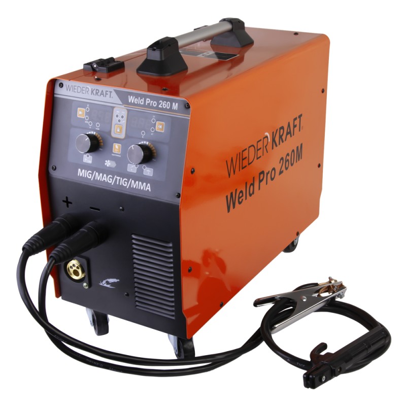 Weld Pro 260M Сварочный аппарат инверторный 260A, 220В MIG/MAG/MMA/Lift TIG с горелкой 24KD, WiederKraft