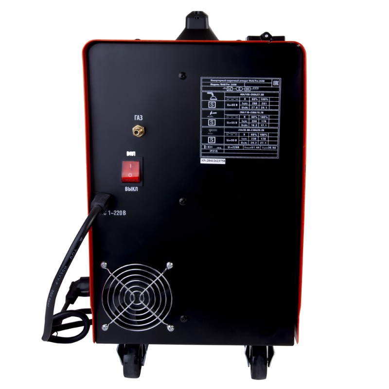 Weld Pro 260M Сварочный аппарат инверторный 260A, 220В MIG/MAG/MMA/Lift TIG с горелкой 24KD, WiederKraft