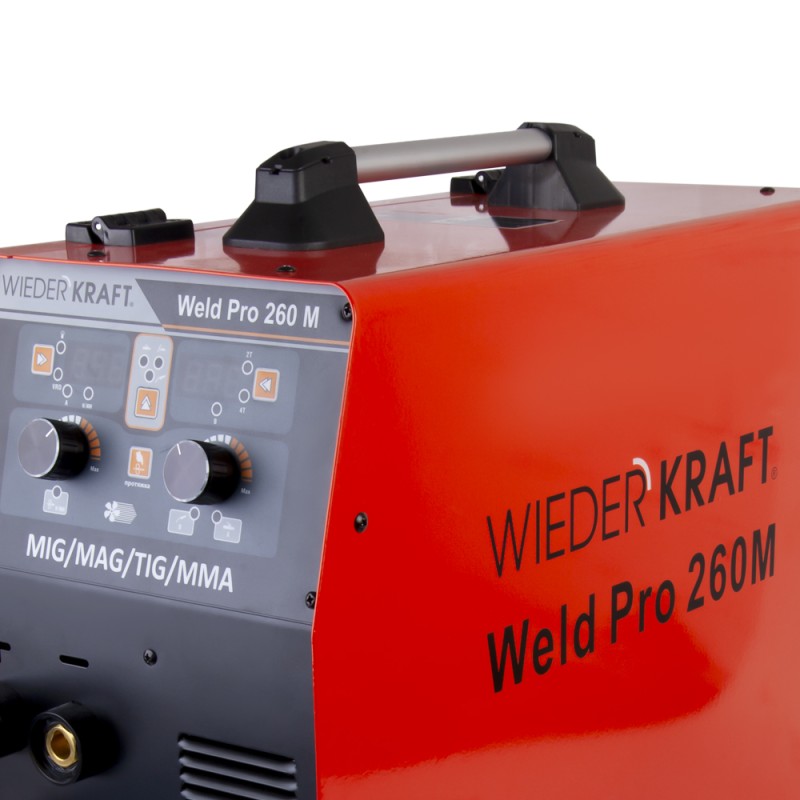 Weld Pro 260M Сварочный аппарат инверторный 260A, 220В MIG/MAG/MMA/Lift TIG с горелкой 24KD, WiederKraft