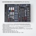 OPT-717MR Тележка инструментальная, 7 полок с набором инструментов, металлическая столешница
