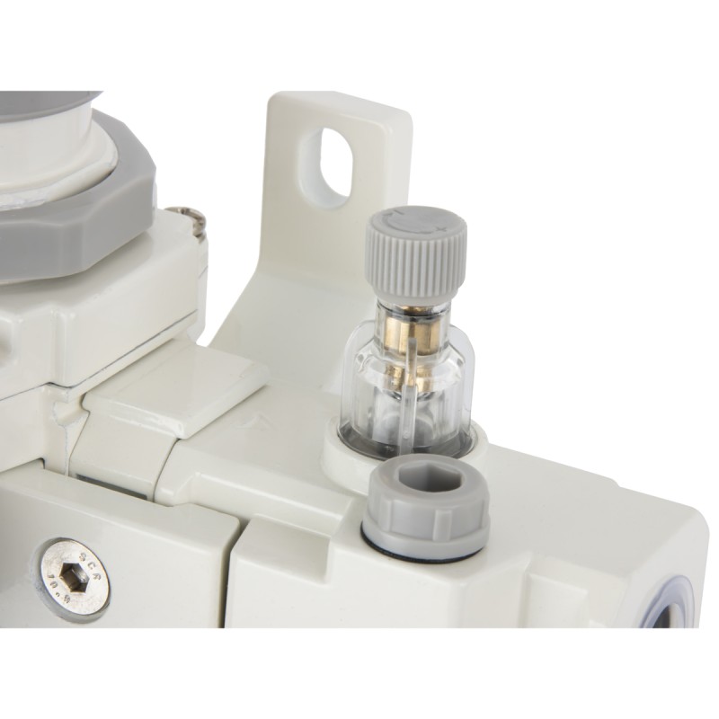 AC4010-04 Блок подготовки воздуха 1/2" с фильтром, манометром, маслораспылителем и регулятором давле, OPTIMUS