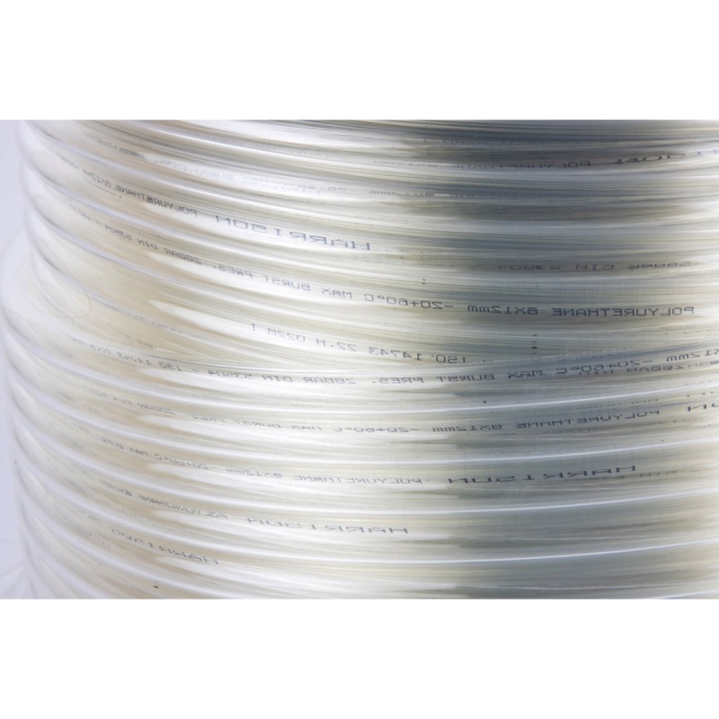 HUS0812-CL Трубка бесцветная Harrison PU 8х12 мм, длина 100 м,