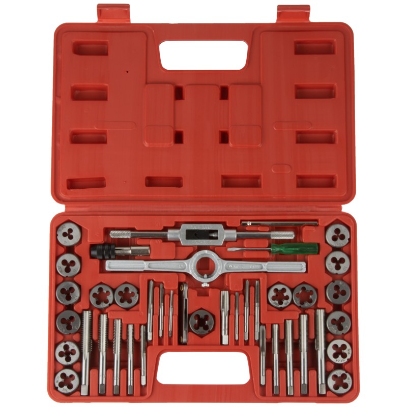 OPT-ITDS40 Набор метчиков и плашек 4NC40 - 1/2NF20, дюймовая резьба, 40 предметов, OPTIMUS OPT-ITDS40 Набор метчиков и плашек 4NC40 - 1/2NF20, дюймовая резьба, 40 предметов, OPTIMUS
