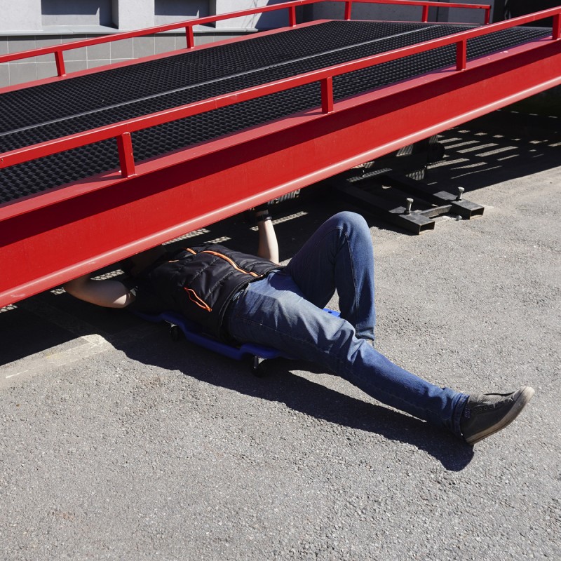 OPT-40130B Лежак ремонтный, подкатной, пластиковый, синий, OPTIMUS OPT-40130B Лежак ремонтный, подкатной, пластиковый, синий, OPTIMUS