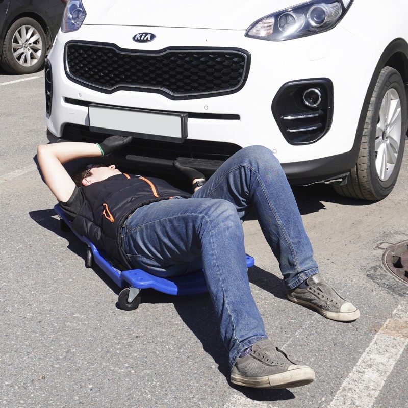 OPT-40130B Лежак ремонтный, подкатной, пластиковый, синий, OPTIMUS OPT-40130B Лежак ремонтный, подкатной, пластиковый, синий, OPTIMUS