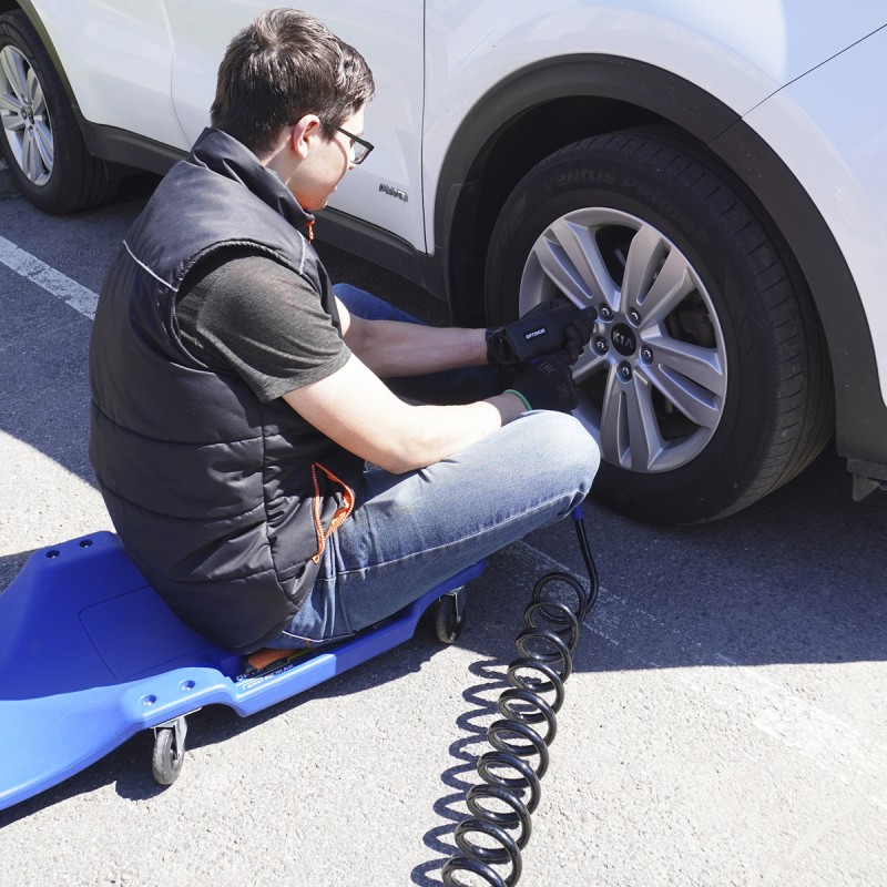 OPT-40130B Лежак ремонтный, подкатной, пластиковый, синий, OPTIMUS OPT-40130B Лежак ремонтный, подкатной, пластиковый, синий, OPTIMUS