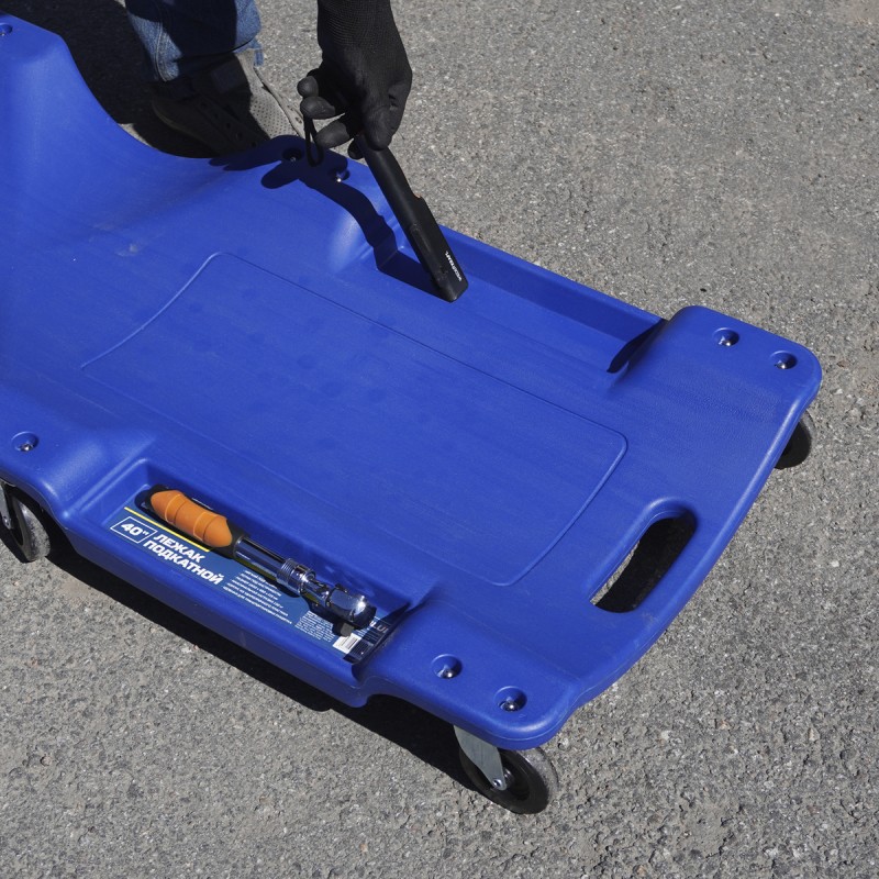 OPT-40130B Лежак ремонтный, подкатной, пластиковый, синий, OPTIMUS OPT-40130B Лежак ремонтный, подкатной, пластиковый, синий, OPTIMUS