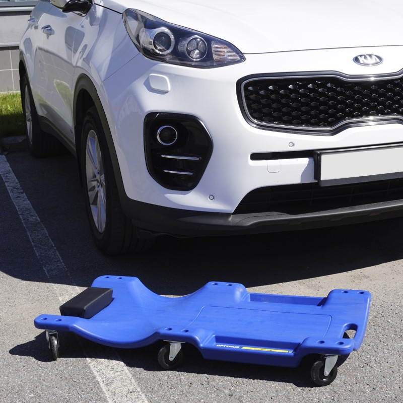 OPT-40130B Лежак ремонтный, подкатной, пластиковый, синий, OPTIMUS OPT-40130B Лежак ремонтный, подкатной, пластиковый, синий, OPTIMUS