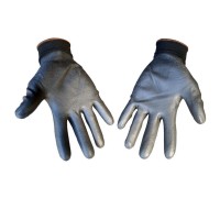 WDK-PU01B/XXL Перчатки черные защитные эластичные из нейлона с покрытием, 1 пара, размер M