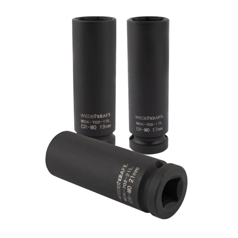 Пневматический ударный гайковерт с ударными головками 1/2" WDK-20440L Пневматический ударный гайковерт с ударными головками 1/2" WDK-20440L