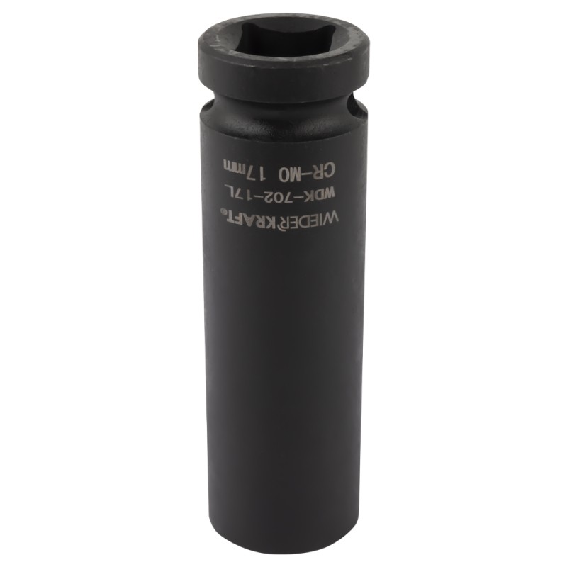 WDK-702-17L Головка торцевая ударная глубокая тонкостенная 1/2", 6 граней, 17 мм, WiederKraft WDK-702-17L Головка торцевая ударная глубокая тонкостенная 1/2", 6 граней, 17 мм, WiederKraft