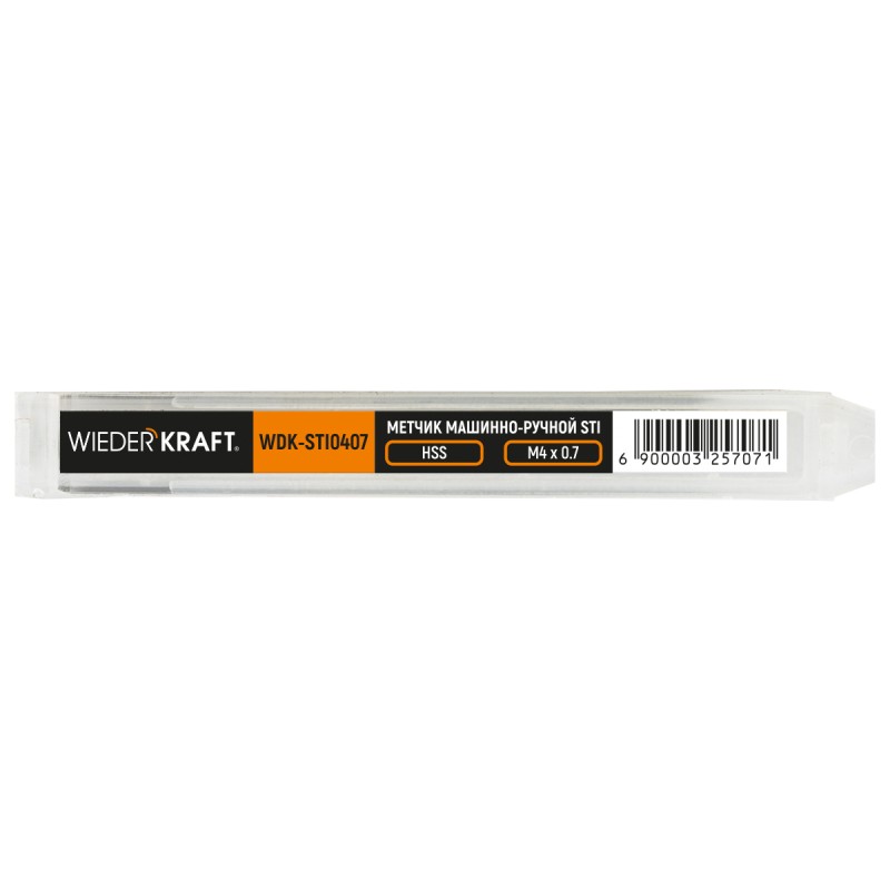 WDK-STI0407 Метчик STI для резьбовых вставок M4X0,7, HSS, WiederKraft WDK-STI0407 Метчик STI для резьбовых вставок M4X0,7, HSS, WiederKraft