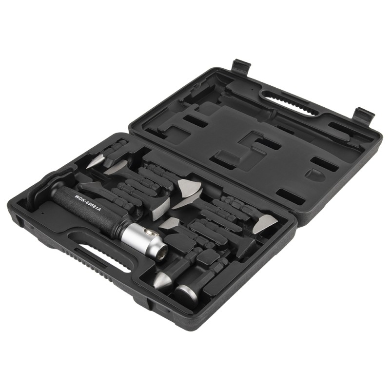 WDK-65081A Набор для рихтовки кузова автомобиля, 12 предметов, WiederKraft