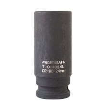 WDK-710-4024L Головка торцевая ударная глубокая 1/2", 6 граней, 24 мм