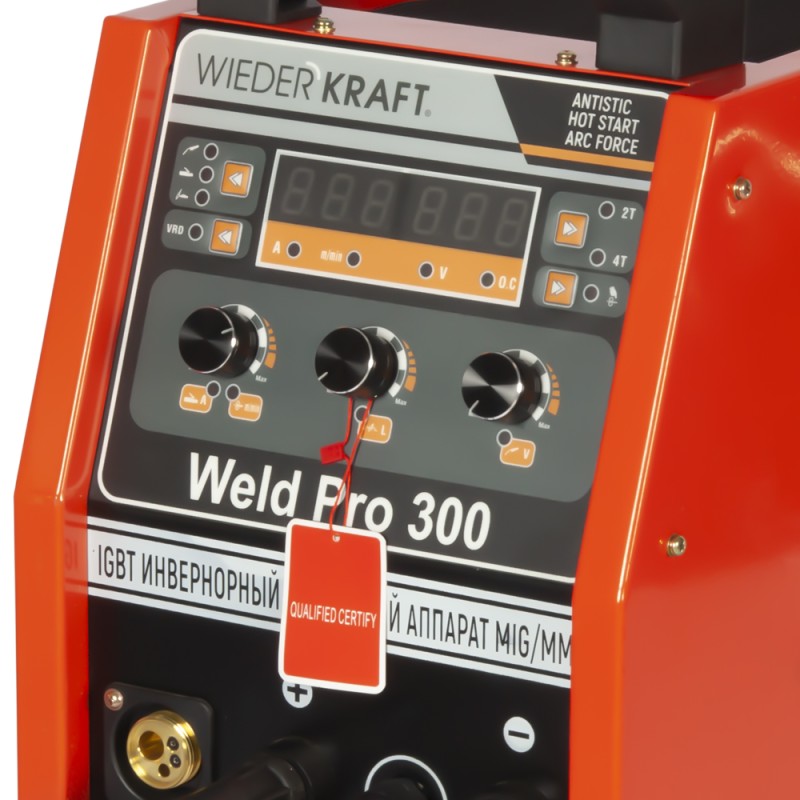 WELD Pro 300 Сварочный аппарат инверторный 300A, 380В MIG/MAG/MMA/Lift TIG с горелкой 24AK
