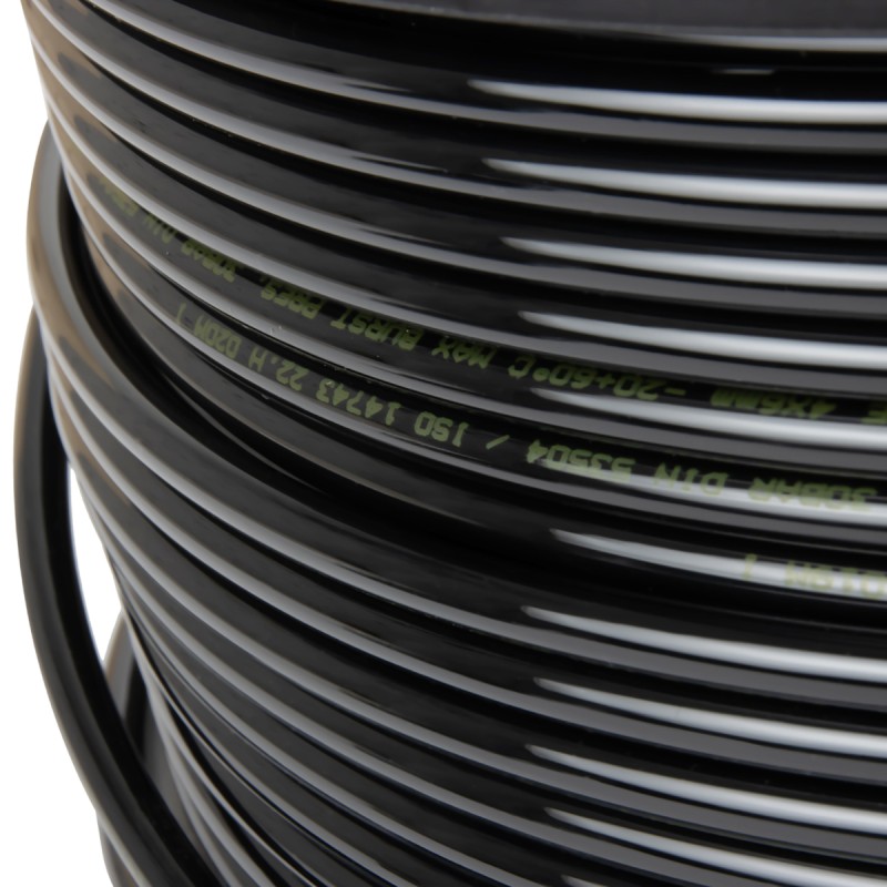 HUS0406-BK Трубка черная Harrison PU 4х6 мм, длина 200 м,