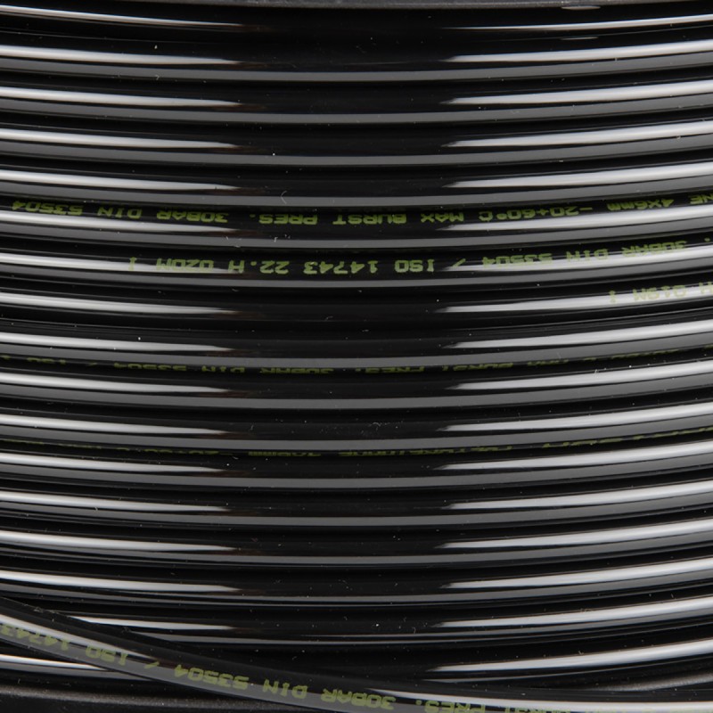 HUS0406-BK Трубка черная Harrison PU 4х6 мм, длина 200 м,