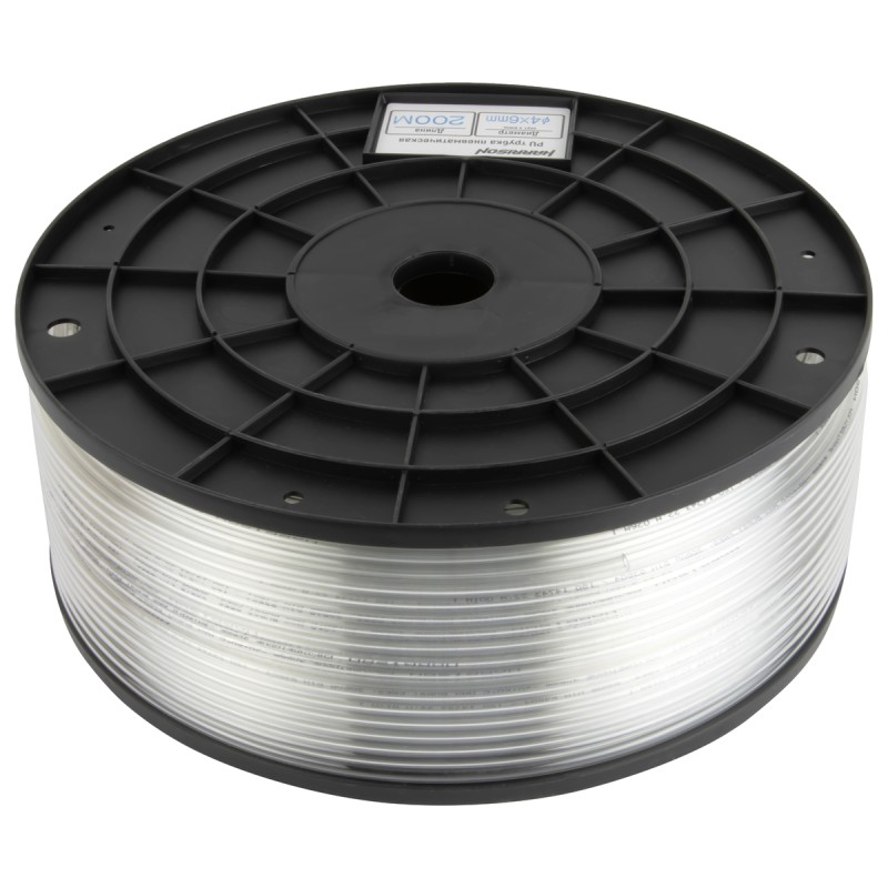 HUS0406-CL Трубка бесцветная Harrison PU 4х6 мм, длина 200 м,