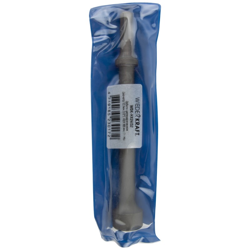 WDK-HX24132 Зубило цилиндрическое диаметр 12,7 мм (1/2") , HEX 165 мм, Cr-Mo, WiederKraft WDK-HX24132 Зубило цилиндрическое диаметр 12,7 мм (1/2") , HEX 165 мм, Cr-Mo, WiederKraft