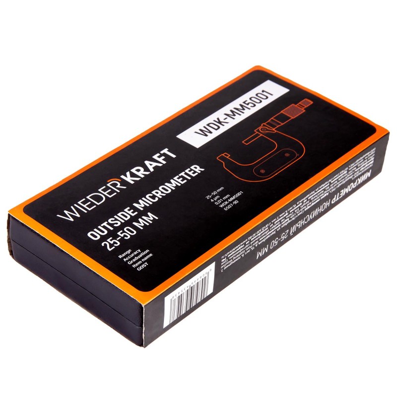 WDK-MM5001 Микрометр нониусный 25-50 мм, 0,01 мм, WiederKraft