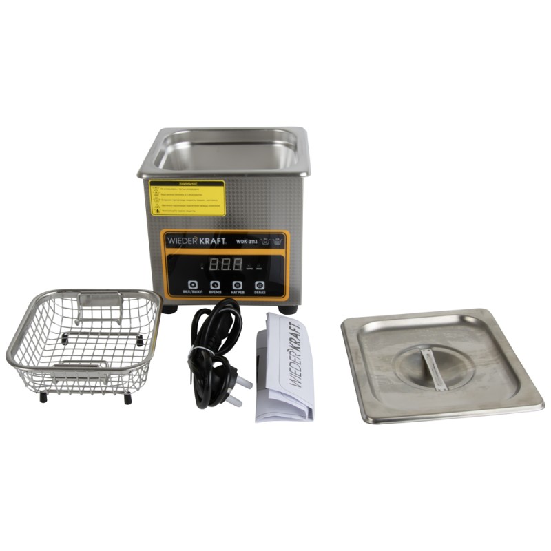 WDK-3113 Ультразвуковая мойка с подогревом, 1.3 л, WiederKraft WDK-3113 Ультразвуковая мойка с подогревом, 1.3 л, WiederKraft