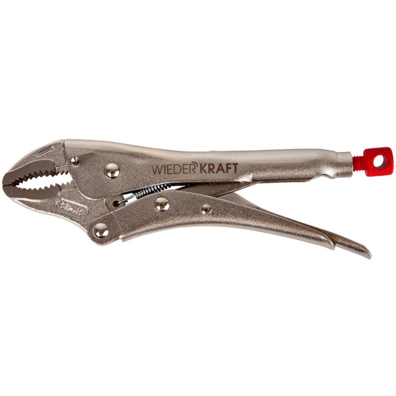 WDK-65103 Зажим  сварочный  С-образный  с  тонкими губками с фиксатором.  Струбцины сварочные., WiederKraft