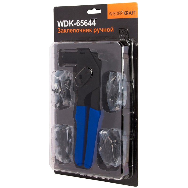 WDK-65644 Ручной заклёпочный пистолет для работы с пластиковыми заклёпками, WiederKraft WDK-65644 Ручной заклёпочный пистолет для работы с пластиковыми заклёпками, WiederKraft