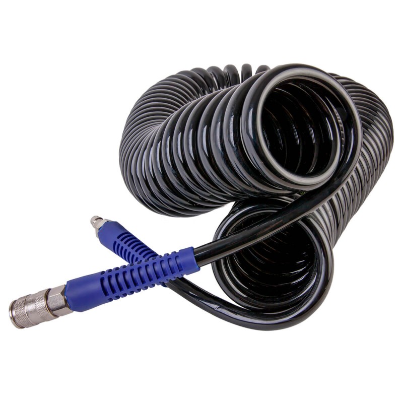 WDK-65810 Шланг пневматический спиральный с БРС, 10 м, 10х14 мм, WiederKraft WDK-65810 Шланг пневматический спиральный с БРС, 10 м, 10х14 мм, WiederKraft