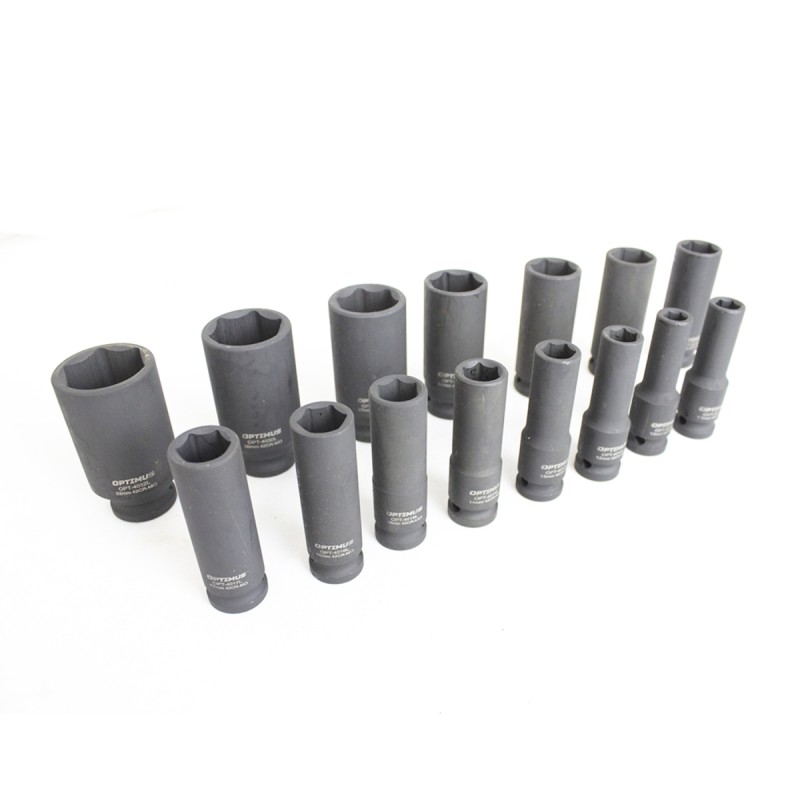 OPT-40215 Набор ударных головок глубоких 1/2", 10-32 мм, 15 предметов, OPTIMUS OPT-40215 Набор ударных головок глубоких 1/2", 10-32 мм, 15 предметов, OPTIMUS