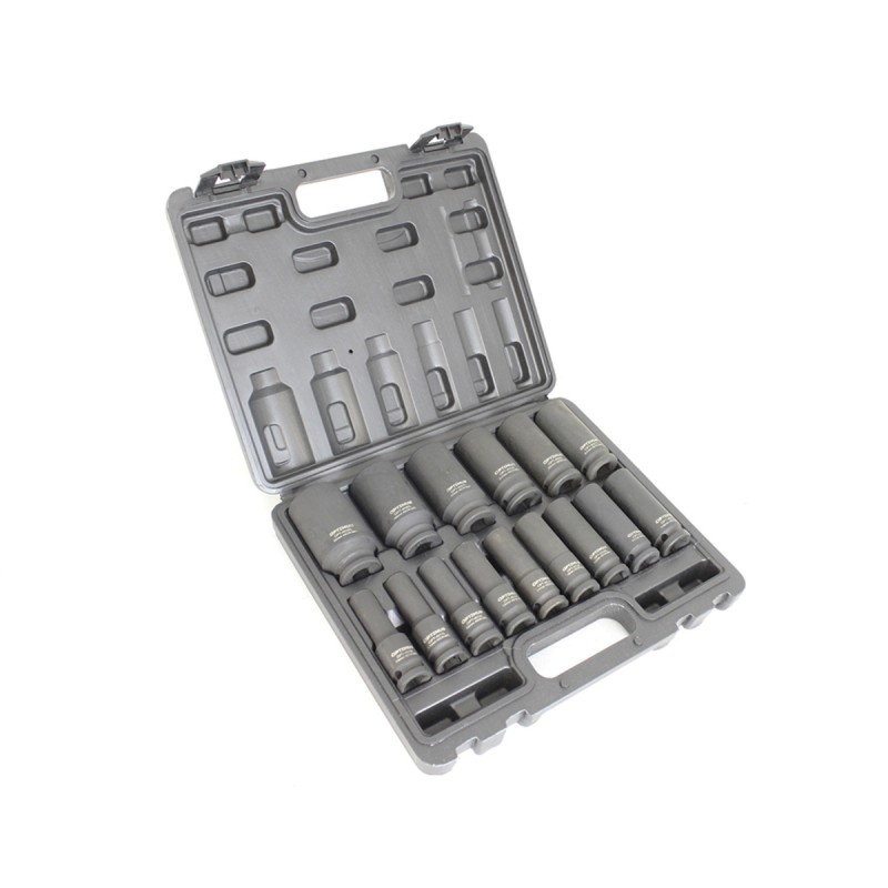 OPT-40215 Набор ударных головок глубоких 1/2", 10-32 мм, 15 предметов, OPTIMUS OPT-40215 Набор ударных головок глубоких 1/2", 10-32 мм, 15 предметов, OPTIMUS