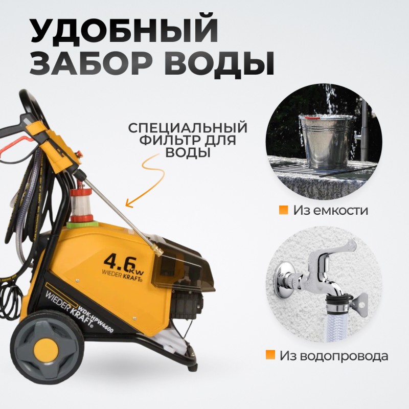 WDK-HPW4600 Аппарат высокого давления 4.6КВт; 380В; 180 бар; 780л/ч