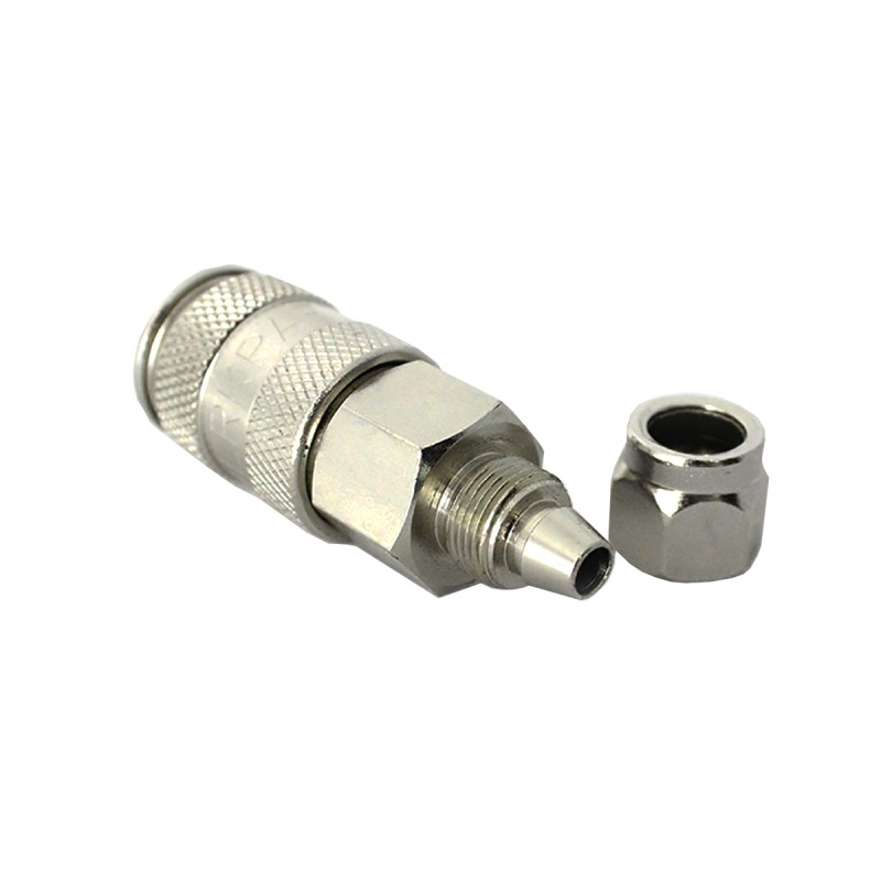 WDK-830SPA Cоединение с обжимным креплением шланга, диаметр 8/10, WiederKraft WDK-830SPA Cоединение с обжимным креплением шланга, диаметр 8/10, WiederKraft