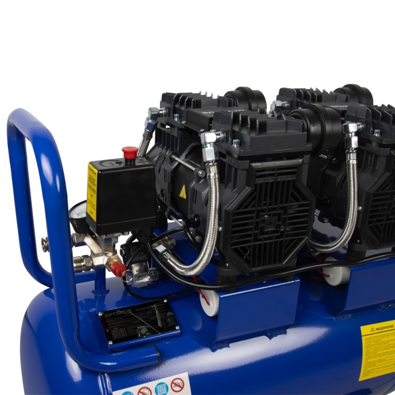 OPT-305044 Компрессор поршневой безмасляный, 440 л/мин, 2650 об/мин, 3 КВт, ресивер 50 л, OPTIMUS OPT-305044 Компрессор поршневой безмасляный, 440 л/мин, 2650 об/мин, 3 КВт, ресивер 50 л, OPTIMUS