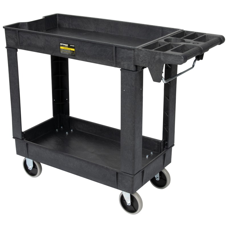 OPT-608S Тележка пластиковая, 2 полки, удлиненная, OPTIMUS OPT-608S Тележка пластиковая, 2 полки, удлиненная, OPTIMUS