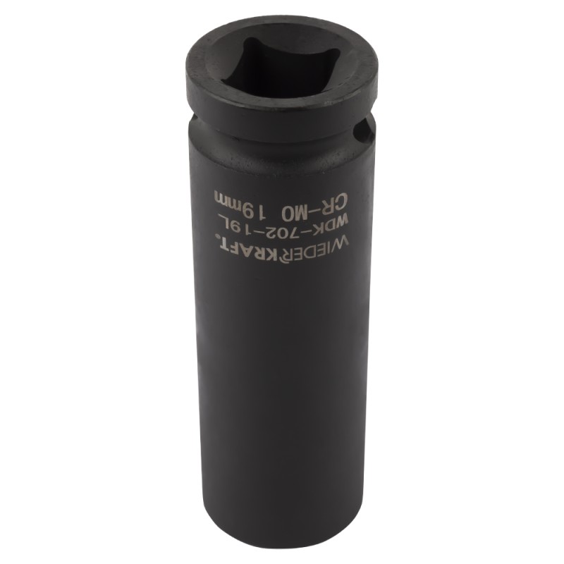 WDK-702-19L Головка торцевая ударная глубокая тонкостенная 1/2", 6 граней, 19 мм, WiederKraft WDK-702-19L Головка торцевая ударная глубокая тонкостенная 1/2", 6 граней, 19 мм, WiederKraft