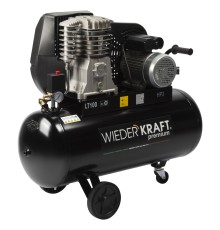 WDK-91053  Масляный поршневой компрессор с ременным приводом:423 л/мин, 10 бар; 220В/2,2 кВт, 100 л