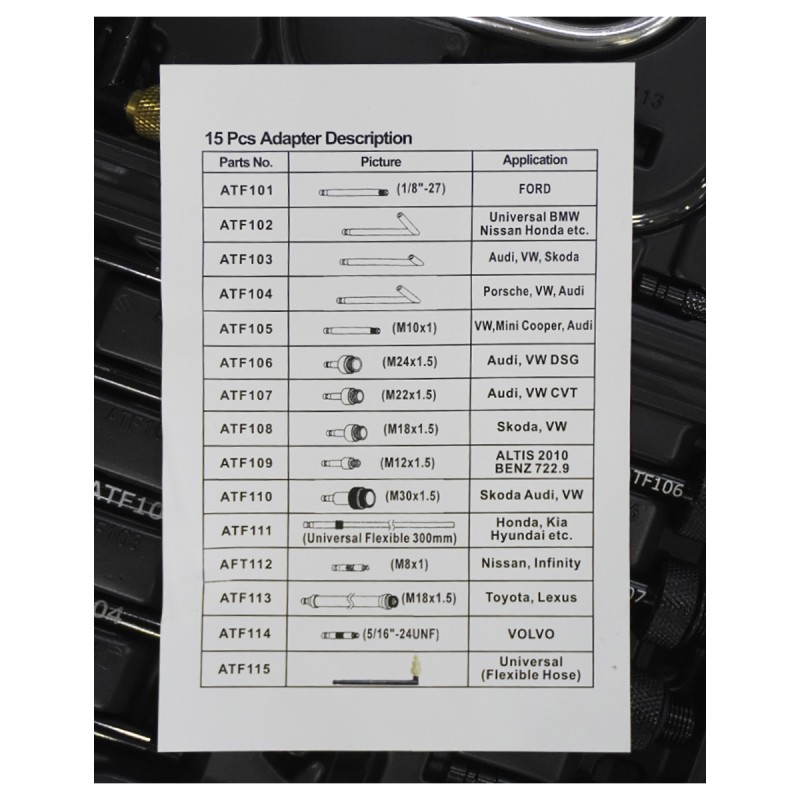 WDK-89092 Набор для заправки масла в АКПП WDK-89092 Набор для заправки масла в АКПП